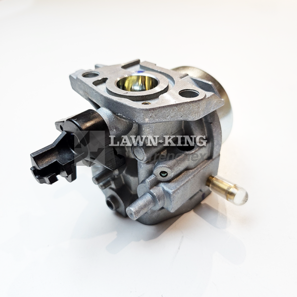 Stiga Group (Atco, Alpina, Mountfield etc) carburettor suitable for lawnmowers. Silver and black and sat against a white background.