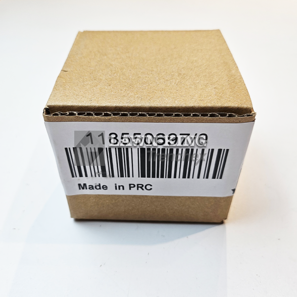 118550697/0: Packaging for the Stiga Group (Atco, Alpina, Mountfield etc) carburettor suitable for lawnmowers. Square cardboard box with a white label showing the part number, sat against a white background.