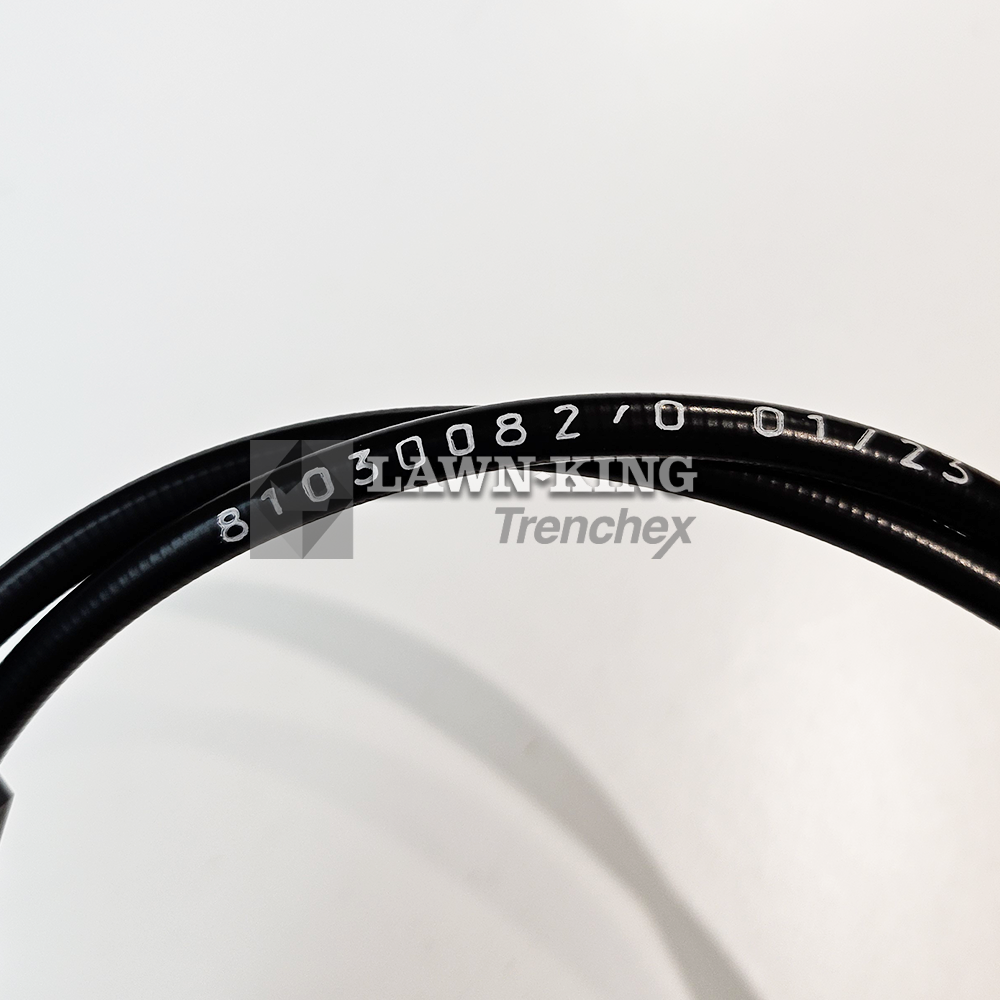 381030082/2: Stiga Group (Atco, Alpina, Mountfield etc) lawnmower cable showing the part number printed on the cable against a white background.